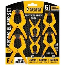Meks Pratik Işkençe Seti Sarı, 75MM, 100MM ve 150MM Boyutlarında, 6 Parçalı, Süper Sıkıştırma Kuvveti Sg