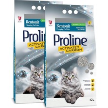 Meks Proline Aktif Karbonlu Topaklanan Kedi Kumu 10 Lt x 2 Adet