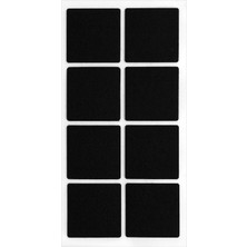 Meks Siyah Keçe 8 Adet 5 x 5 cm Kare Yapışkanlı Sandalye, Masa, Koltuk Altı Parke Koruma Keçesi