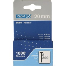 Meks Rapid Çiviler Tip 8/20 Mm, 1000 Adet Kutu, 11901720