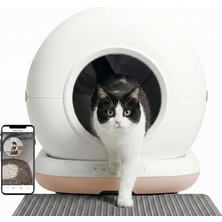 Meks Haustier CB002 Kameralı Akıllı Otomatik Kedi Tuvaleti, App ile Uzaktan Kontrol, 72LT Hazne, 7lt Çöp