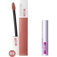 Meks Maybelline New York Super Stay Matte Ink Likit Mat Ruj - 65 Seductress (Nude) & Mini Falsies Surrea