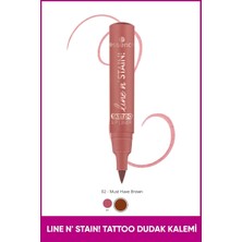 Meks Essence Line N' Staın! Tattoo Ruj 02 Kahverengi