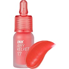 Meks Peripera Uzun Süre Kalıcı Hafif Formüllü Kadife Bitişli Tint Ink Airy VELVET(17ATTACHED Orange Pink