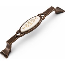 Meks Kapadokya 128 mm Antik Bakır Metal Kulp Mobilya Çekmece Dolap Kapak Kulpu Dayanıklı Kulbu Kulpları