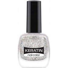 Mey İthalat Golden Rose Keratin Nail Color Glitter No: 402 - Keratin Içerikli Güçlendirici Parlak Oje