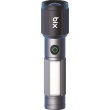 Meks Bix Flashlight BX2153FL 7W Led, Max. 330 Lümen Parlaklık ve 325 Metreye Kadar Menzilli 2000MAH Şarj