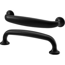 Meks Ikea Eneryda 112 mm Siyah Mobilya Kulpu, 2 Adet, Vidalar Dahildir