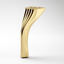 Meks Kesit 14 cm Gold Altın Metal Mobilya Ayağı Ayakları Ünite Baza Koltuk Kanepe Sehpa Masa Tabure Siya