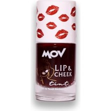 Meks Mov Lip To Cheek Tint – Cherry Red – 2’si 1 Arada Dudak & Yanak Renklendirici – Kalıcı Kırmızı Ton