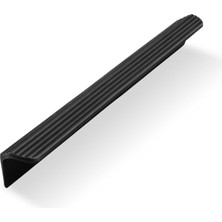 Meks Olifka Çizgili Mat Siyah Çekmece Kulp 416 mm Modern Lüks Mobilya Dolap Çekmece Kulbu Metal