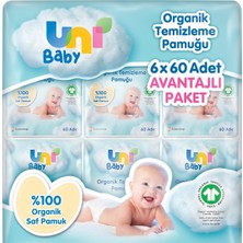 Meks Uni Baby Bebek Temizleme Pamuğu 6*60 Adet