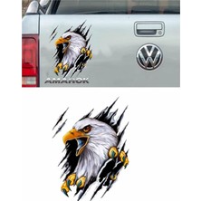 Meks Sticker Usta Kartal Vahşi Pençe Beşiktaş Karakartal Araba Oto Motosiklet Sticker 00045 Renkli 30X22