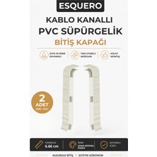 AGK Esquero Kablo Kanallı PVC Süpürgelik Sağ Sol Bitiş Kapağı Çınar Arizona ESQ602 2 Adet