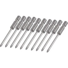 Meks Uxcell 10 Adet Altıgen Mıknatıslı Tornavida Ucu, 6 Mm, 65 mm Uzunluk, Ph0 Haç Tip
