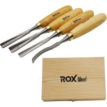 Meks Rox Wood 15399076 4 Parça Ahşap Oyma Seti̇
