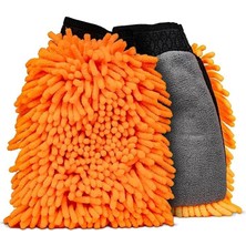 Meks Mayaglory Premium Mikrofiber Oto Yıkama Eldiveni - Çift Taraflı Şönil Dokulu, Çizmez ve Ultra Emici