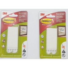 Meks 3m Command 17206 Büyük Boy Cırt Cırt Bant, 2 Paket, Beyaz