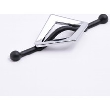 Meks Gümüş Krom Metal Kulp 96 mm Dekoratif Dolap ve Çekmece Kapak Kolu Lüx Mobilya Kulpları Dekoratif