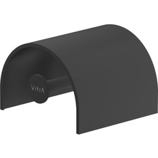 Meks Vitra Origin A4488836 Kapaklı Tuvalet Kağıtlığı, Mat Siyah