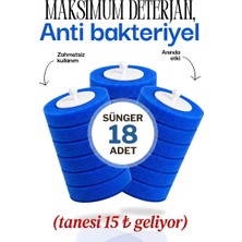 Mr. Güzellik 18 Adet Deterjanlı Tek Kullanımlık Tuvalet ve Klozet Temizleme Yedek Süngeri - Kullan At Yedek Başlık