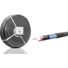 Uslucan Alışveriş Cctv Kablo Mini Coax Eco Cca Pe 2x0.50 mm Dış Mekan 250 M - Siyah HDX5582-250