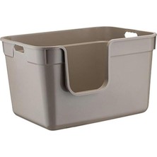 Meks Tanos Yarı Açık Kedi Tuvaleti 54X40X32 - Bej