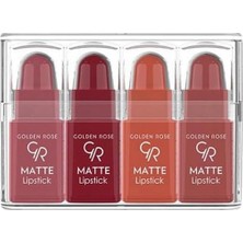 Meks Golden Rose Matte Lipstick (Mini) No:mix 3 - Ruj