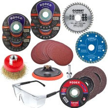Meks Master Spiral Avuç Içi Taşlama Makinesi Matkap Seti 115 mm (30 Parça)