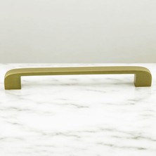 Meks Zehra (96 mm - 9.6 Cm) Mat Gold Metal Mobilya Mutfak Çekmece Dolap Dolabı Kapak Kulbu Kulpu Kulplar