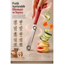 Transformacion Sebze Dilimleyici ve Meyve Soyucu Pratik Ayarlanabilir Paslanmaz Çelik Mutfak Bıçağı Dilimleyici Patates Havuç Salatalık Dilimleme Aparatı 723421