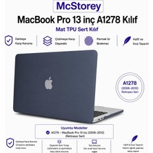 Meks Mcstorey Macbook Pro Kılıf 13 Inç A1278 2008 2009 2010 2011 2012 Uyumlu Mat Sert Tpu Hardcase Çizil