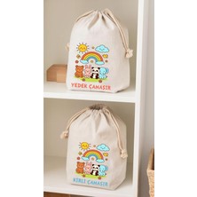 Meks Stonehill Çocuklar Için Yedek ve Kirli Kıyafet Torbası, 30X40 Cm, 2'li Set,
