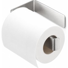 Meks Alper Banyo Paslanmaz Çelik Lamalı Tuvalet Kağıtlığı, Krom Renk Wc Kağıt Askılığı, Hem Yapışkanlı H