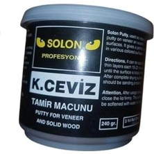 Meks Solon Çok Amaçlı Ahşap Parke Masa Sehpa Çizik Çok Amaçlı Tamir Dolgu Macunu Koyu Ceviz 240 gr