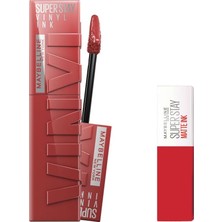 Meks Maybelline New York Super Stay Vinyl Ink Uzun Süre Kalıcı Likit Parlak Ruj 35 Cheeky & Mini Super S
