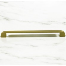 Meks Zehra (224 mm - 22.4 Cm) Mat Gold Metal Mobilya Mutfak Çekmece Dolap Dolabı Kulbu Kulpu Kulpları