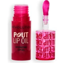 Meks Revolution, Pout Lip Oil – Besleyici Mürekkepli Dudak Yağı, Yapışkansız Parlak Dudaklar Için, Vegan