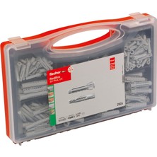 Meks Fischer Red-Box Ux/sx Plus, Dübel Kutusu, 160 Evrensel Dübel, Ux & 130 Genişletme Dübelleri Sx Plus