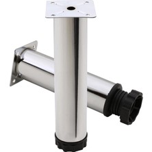 Meks BADEM10 Mobilya Kanepe Baza Koltuk Metal Destek Ayağı Ayarlanabilir Krom Ayak 25 cm