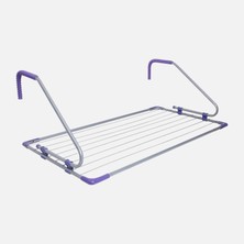 Saraylı Capello Çelik Balkon Çamaşır Kurutmalık Gri - Yeşil (6'li Paket)
