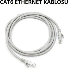Voltaj Cat6 Utp Patch Kablo Ethernet Kablosu Gri Renk 15 Metre