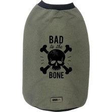 Mey İthalat Yeni Sezon Köpek ve Kedi Kıyafeti - Koyu Yeşil Bad To The Bone Xs Beden