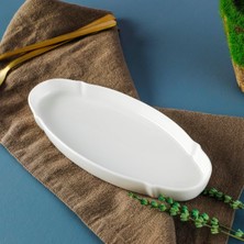 Mey İthalat Aryıldız Lunar Yuvarlak Servis Tabağı Beyaz Porselen 20 cm