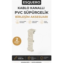 AGK Esquero Kablo Kanallı PVC Süpürgelik Ek Yeri Birleşim Aparatı Çınar California ESQ603 2 Adet