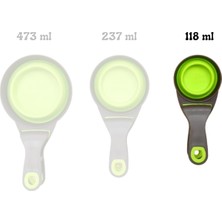 Mey İthalat Snapscoop Mandalı ve Katlanan Silikon Pet Mama Kepçesi, Çok Renkli (118 Ml)