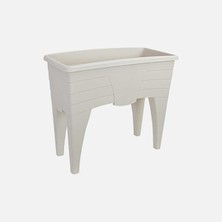 Serinova Ayaklı Yetiştirme Saksısı Beyaz (3'li Paket)
