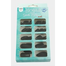 Zero Land Kmrsfres Misyul Oval Mat Takma Tırnak 100 Adet-Siyah