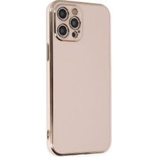 Bezos iPhone 12 Pro Max Kılıf Volet Silikon - Pembe