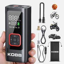Kobb KB426 12V / Şarjlı Li-Ion 150 Psı Dijital Göstergeli Akıllı Lastik Şişirme Pompası (2'li Paket)